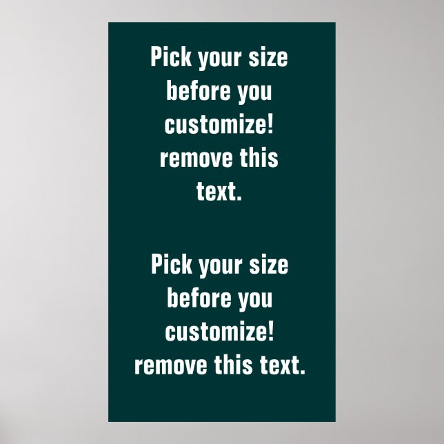 Póster Poster de fondo en blanco grande a pequeño Véase N (Frente)