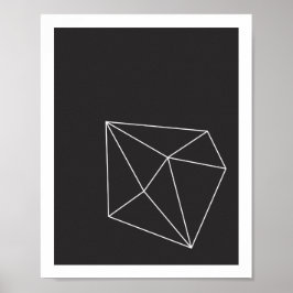 Póster Poster de forma geométrica en blanco y negro 1