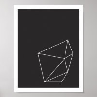 Poster de forma geométrica en blanco y negro 2