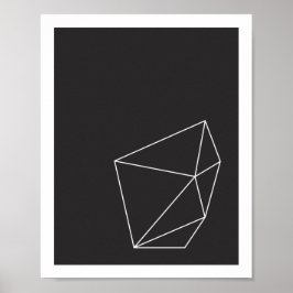 Póster Poster de forma geométrica en blanco y negro 2