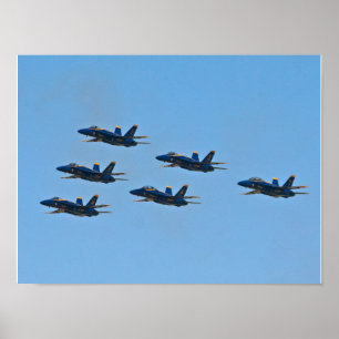 Póster Poster de formación Delta de los ángeles azules