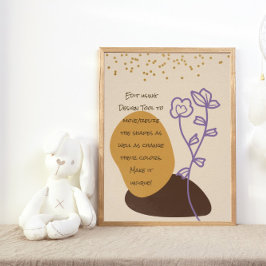 Póster Poster de formas pacíficas de boho