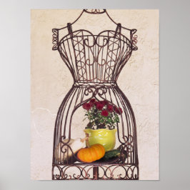 Póster Poster de formulario de vestir metalizado