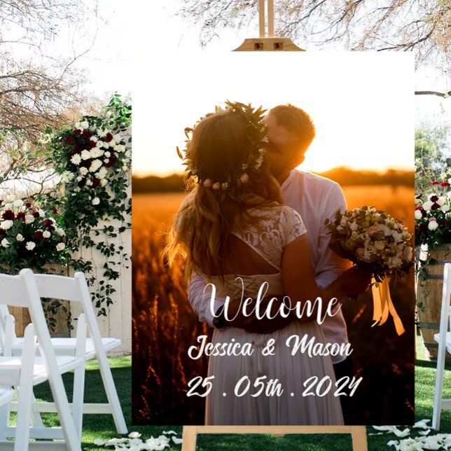 Póster poster de foto de bienvenida de boda (Subido por el creador)