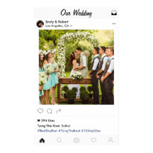 Poster de fotografía boda Estilo de medios sociale