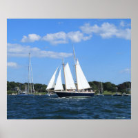 Poster de fotografía de barcos de vela