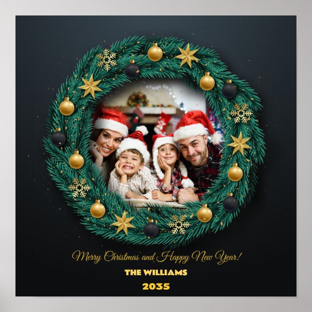 Póster Poster de fotografía de la familia Wreath (Frente)