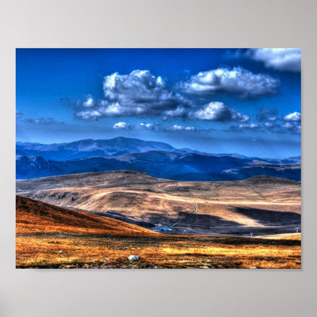 Póster Poster de fotografía de los montes Cárpatos (Frente)