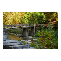 Poster de fotografía de paisaje acuático del puent