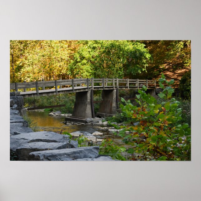 Póster Poster de fotografía de paisaje acuático del puent (Frente)