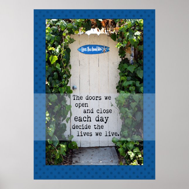 Póster Poster de fotografía de puerta abierta (Frente)