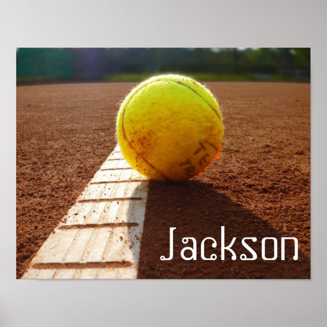 Póster poster de fotografía de tenis, jugador de personal (Frente)