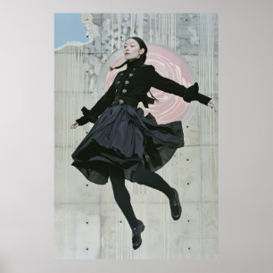 Póster Poster de fotografía dinámica de moda de rosa