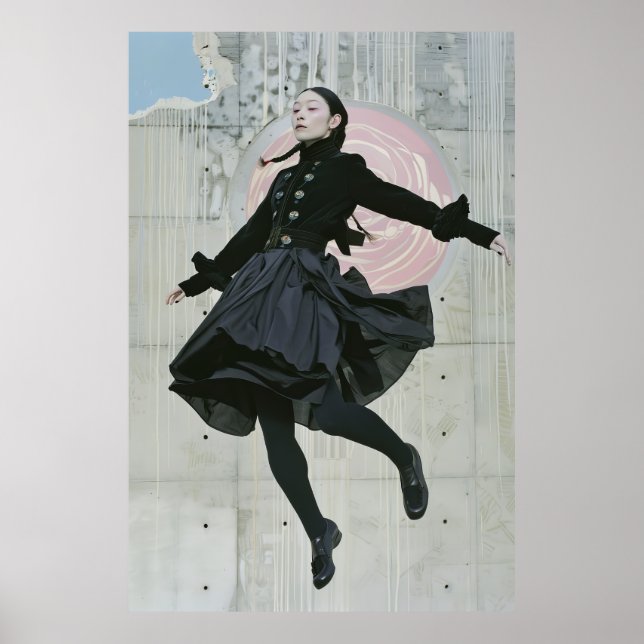 Póster Poster de fotografía dinámica de moda de rosa (Frente)