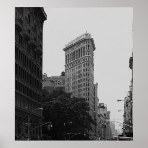 Póster Poster de fotografía en blanco y negro de la ciuda