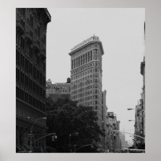 Póster Poster de fotografía en blanco y negro de la ciuda