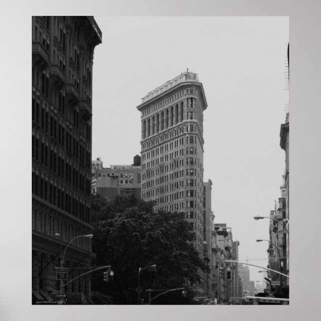 Póster Poster de fotografía en blanco y negro de la ciuda (Frente)