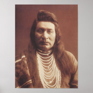 PÓSTER POSTER DE FOTOGRAFÍA HISTÓRICA DEL JEFE DE LA INDI