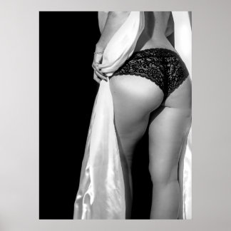 Póster Poster de fotografía modelo de lencería sexy y neg
