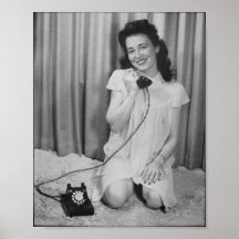 Poster de fotografías de Chicas de pinzas antiguas