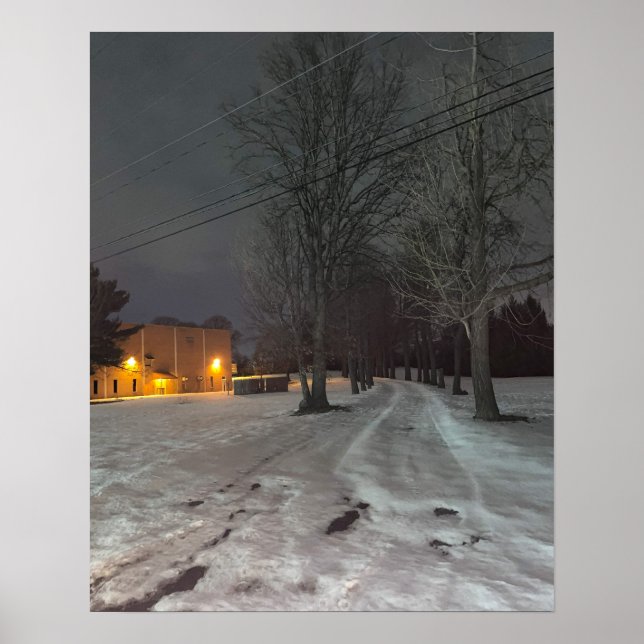 Póster Poster de fotos de la noche de invierno (Frente)