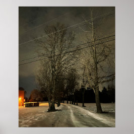 Póster Poster de fotos de la noche de invierno