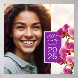 Póster Poster de fotos de orquídeas modernas y elegantes