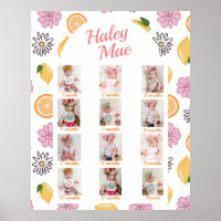 Poster de Fotos Mensuales de Sweet One First Birth