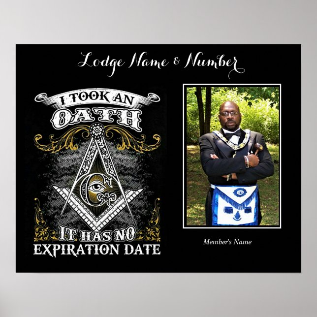 Póster Poster de fotos personalizado de Mason (Frente)