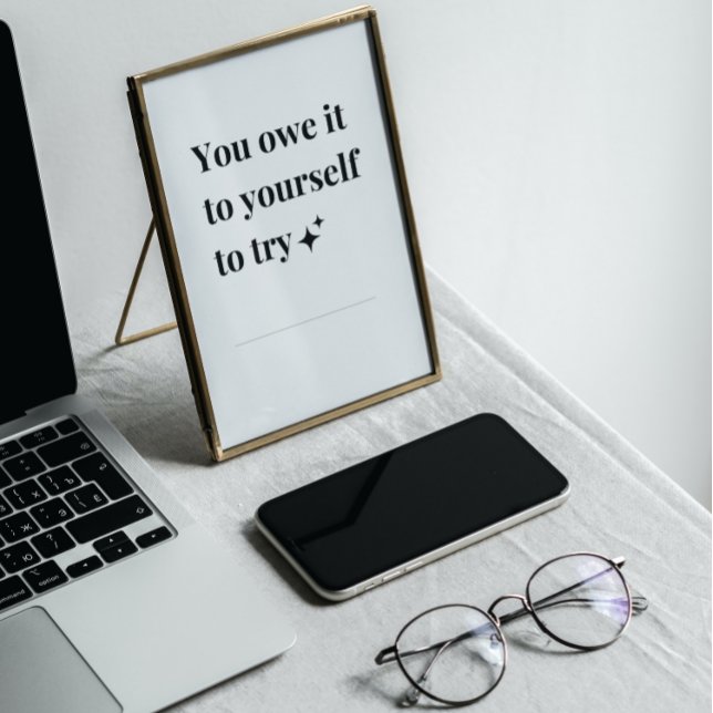 Póster Poster de frases inspiradoras en blanco y negro (Subido por el creador)