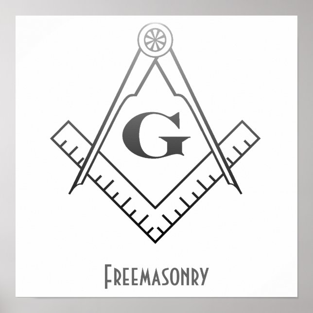 Póster Poster de Freemasonry Square y Compass (Frente)