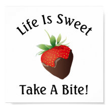 Poster de fresa de chocolate
