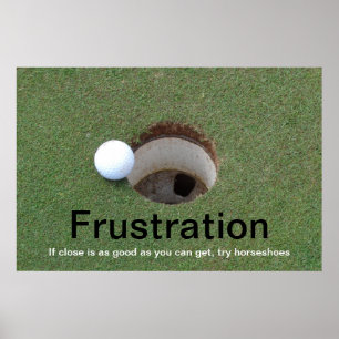 Póster Poster de frustración de golf