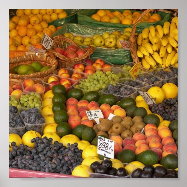 Póster Poster de fruta mixta (Frente)