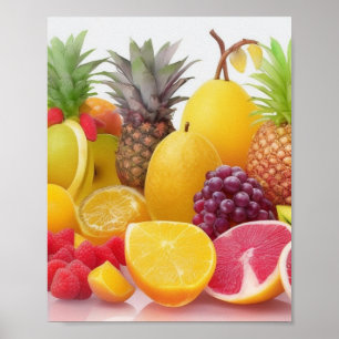 Póster Poster de frutas exóticas de Wall Art