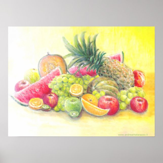 Póster Poster de frutas felices (Frente)