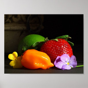 Póster Poster de frutas y verduras