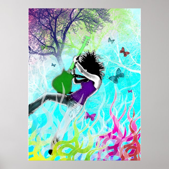 Póster Poster de Fuego Verde (Frente)
