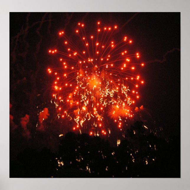 Póster Poster de fuegos artificiales (Frente)