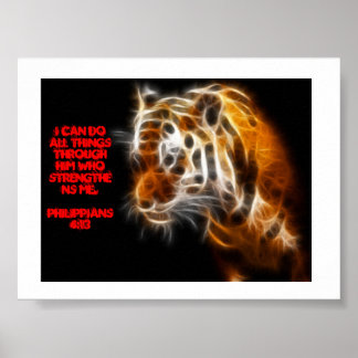 Póster Poster de fuerza del tigre