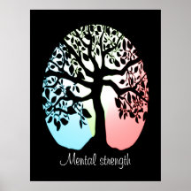 Poster de fuerza mental del árbol de la vida