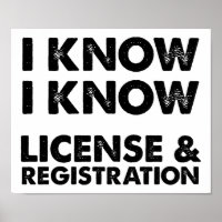 Poster de Funny de Licencia y Registro
