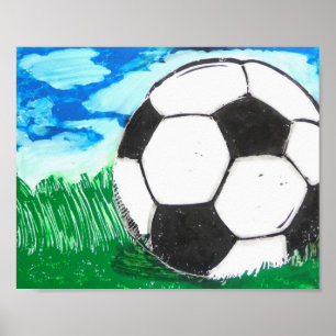 Póster Poster de fútbol, 10 x 8 pulgadas