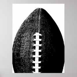 Póster Poster de fútbol - Black Modern Minimal Sports