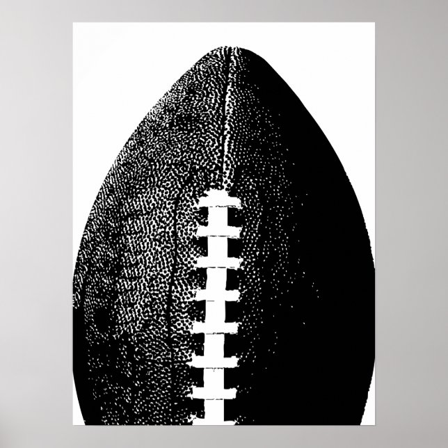 Póster Poster de fútbol - Black Modern Minimal Sports (Frente)