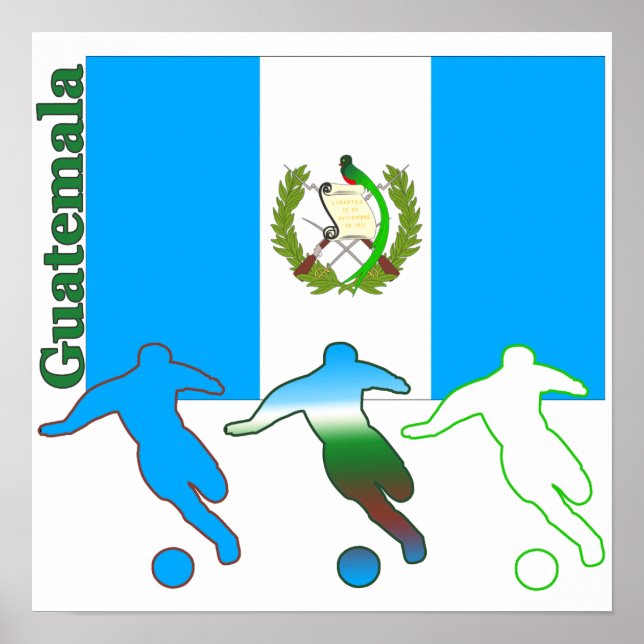 Póster Poster de fútbol de Guatemala (Frente)