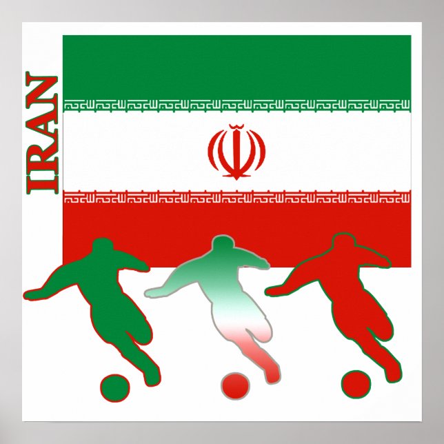 Póster Poster de fútbol de Irán (Frente)