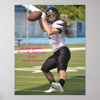 Póster Poster De Fútbol De Karlie Harman Con Cita