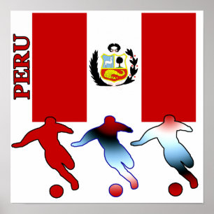Póster Poster de fútbol de Perú