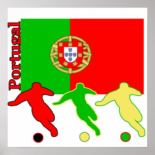 Póster Poster de fútbol de Portugal (Frente)